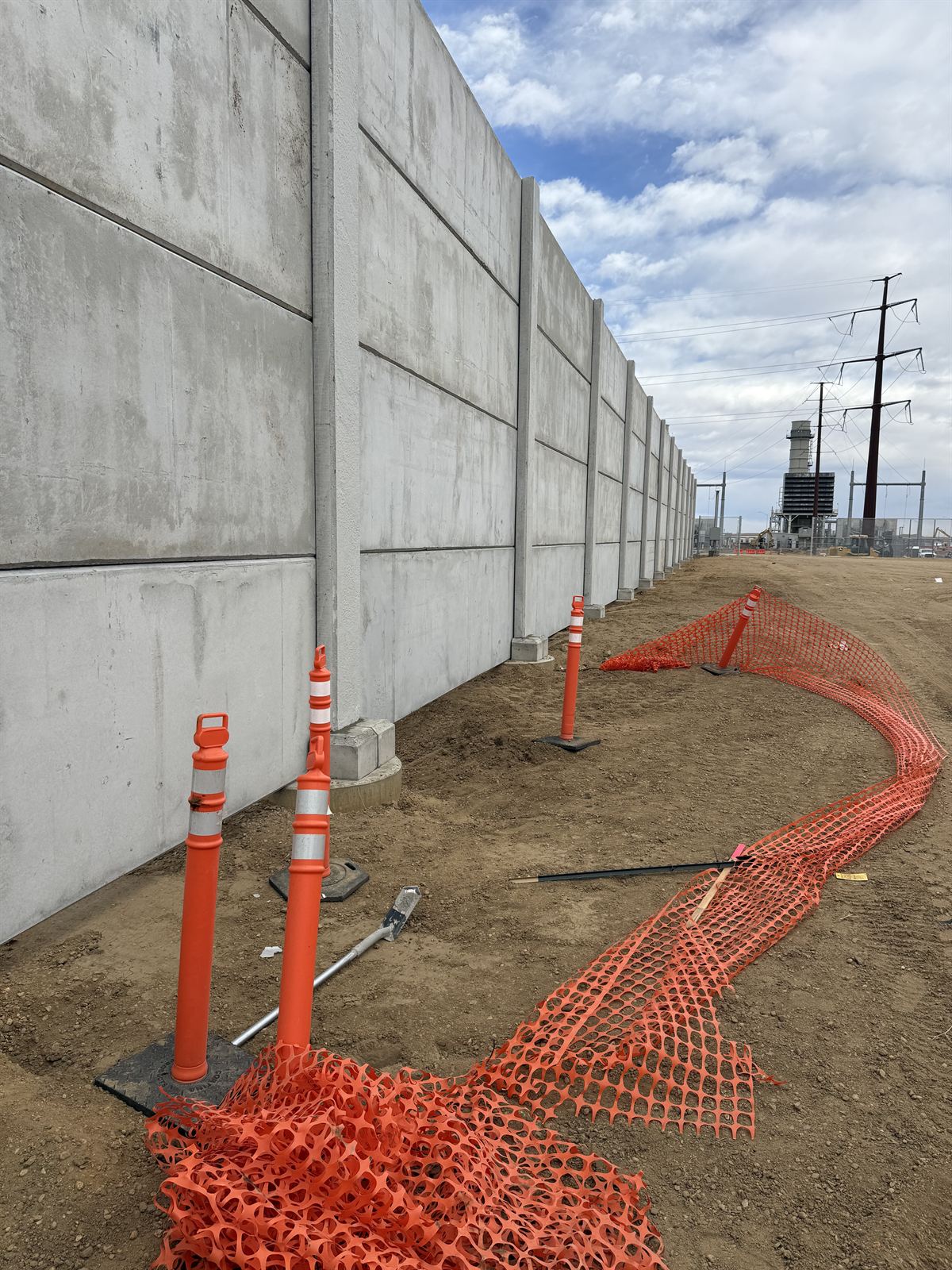 Completed substation infrastructure and structural concrete